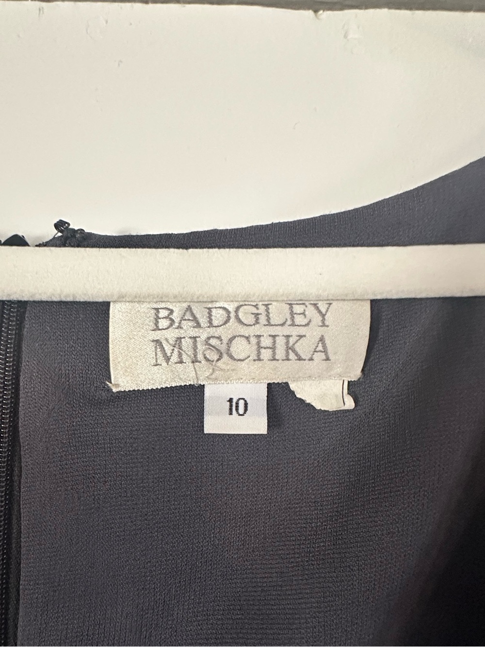 Sparkle Long Sleeve Evening Gown - Black/grey by Badgley Mischka - Picture 2 of 4